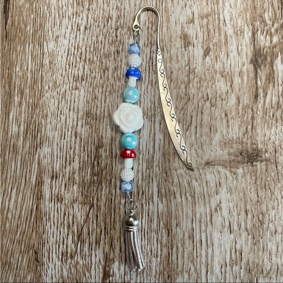 Bookmark Dog Space Handcrafted Artisan Beaded Metal Journal Gifts Read Book - Picture 4 of 5